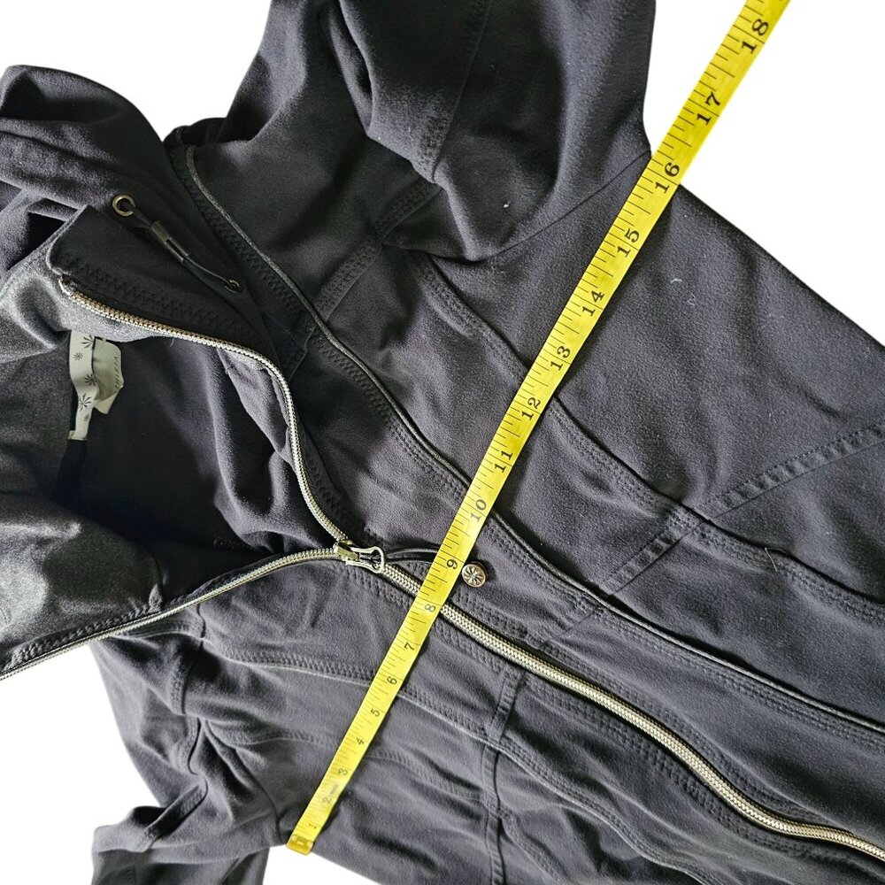 Athleta Women's Athletic Zip Hoodie Jacket Black Hooded size XS - Picture 12 of 13